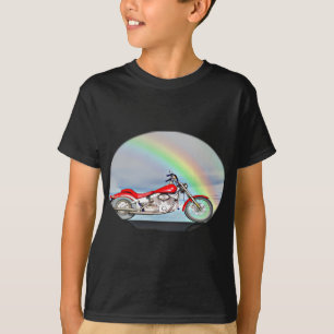 T-shirt Moto et arc-en-ciel