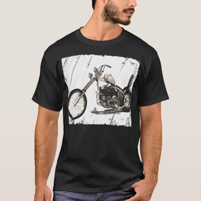 T-shirt Moto faite sur commande blanche de couperet (Devant)