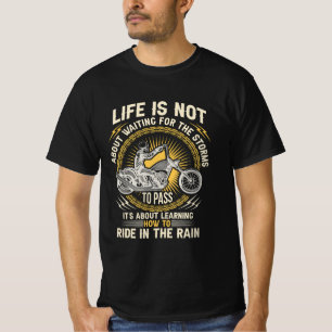 T-Shirt Moto, How to Ride in the Rain, Biker 
