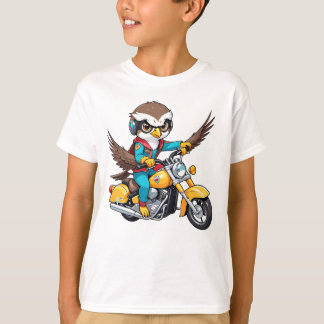 T-shirt Moto Jaune Aigle Cartographié