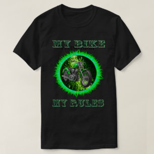 T-shirt moto personnalisé 'Ma moto, mes règles'