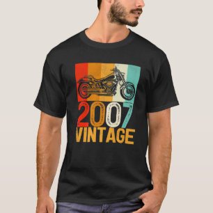 T-shirt Moto Rétro 15 Ans Vintage 2007 15Th Bi