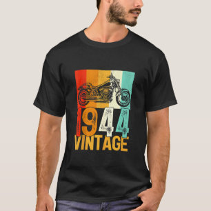 T-shirt Moto Rétro 78 Ans Vintage 1944 78th Bi
