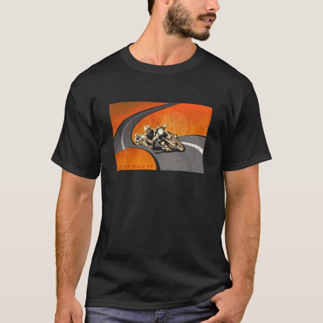 T-shirt Moto rétro Isle of Man poster (Devant)