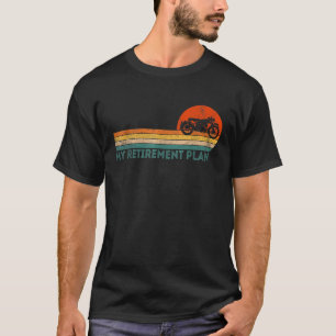 T-shirt Moto Rétro Mon Régime De Retraite Drôle Retraité