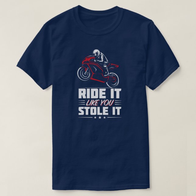 T-shirt Moto Sportbike Rider Superbike Old Biker (Design devant)