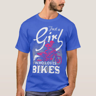 T-shirt Moto Vélo Motorbike Rider Juste Une Fille Qui L