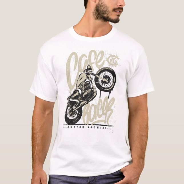 T-shirt Moto vintage Cafe racer (Devant)