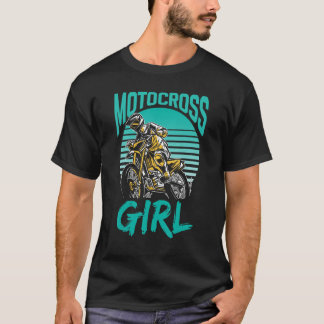 T-shirt Motocross Girl Riding Rider Biker Dirt Bike