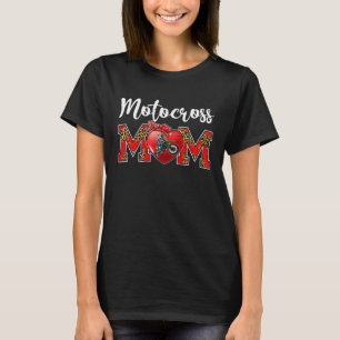 T-shirt Motocross Maman Leopard Jeu Jour Maman Vie Mère s