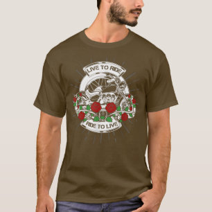 T-shirt Motocross Motocross vintage Biker Live À Ride Ri