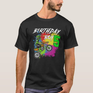 T-shirt Motocross MX 5E Cadeau 5 Ans Vélo De Chemise Birth