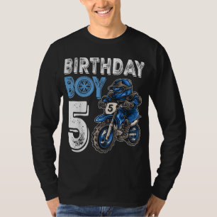 T-shirt Motocross MX 5e Cadeau Vélo de 5 ans à bijoux Birt