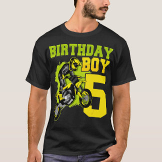 T-shirt Motocross MX 5e Cadeau Vélo de 5 ans à bijoux Birt
