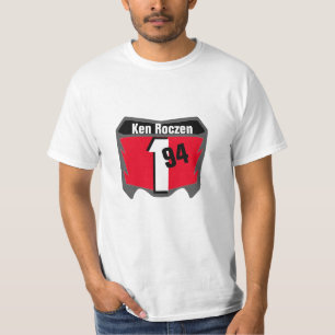 T-shirt Motocross Number Plate Nom personnalisé