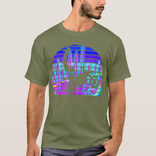 T-shirt Motocross Vaporwave Sunset Dirt Bike Synthwave