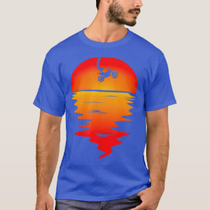 T-shirt Motocross Vaporwave Sunset Dirt Bike Synthwave