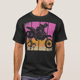 T-shirt Motocross Vintage Sunset Racing Dirt Bike Retro