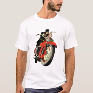 T-shirt Motocyclette à vélo Gangster Comic Book Man Ridi