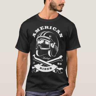 T-shirt Motocyclette Américaine chemise en détresse femmes