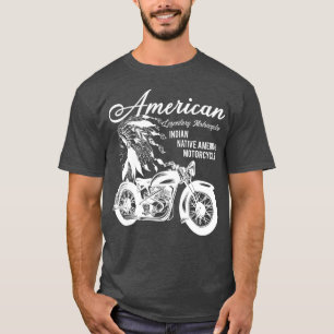 T-shirt Motocyclette Amérindien Cadeau motocycliste autoc