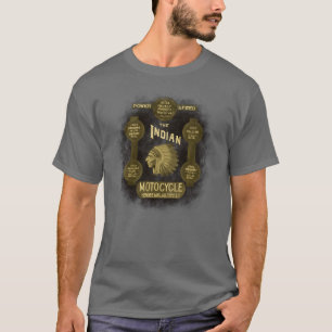 T-shirt Motocyclette amérindienne