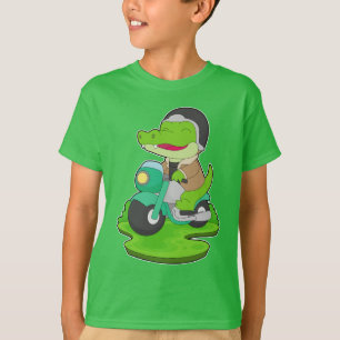 T-shirt Motocyclette crocodile