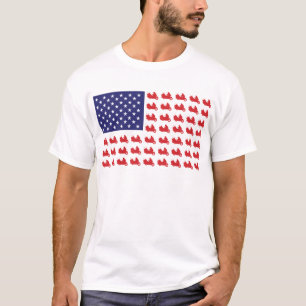 T-shirt Motocyclette de golf patriotique