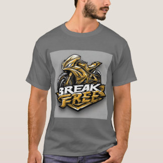 T-shirt Motocyclette dynamique avec typographie audacieuse
