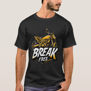 T-shirt Motocyclette dynamique avec typographie audacieuse