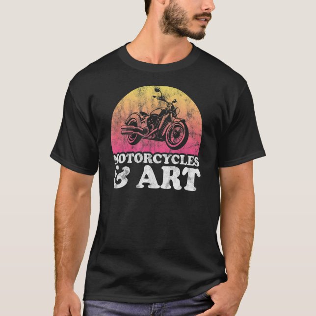 T-shirt Motocyclette et motocyclette d'enseignant (Devant)