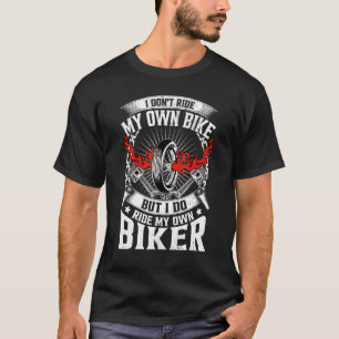 T-shirt Motocyclette Je Marche Mon Propre Vélo Hommes Vint