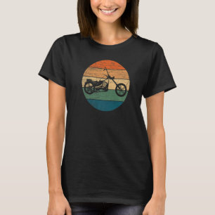 T-shirt Motocyclette Sunset Vintage Retro Chopper