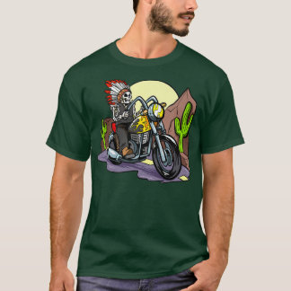 T-shirt Motocyclisme motocyclisme Squelette Sur Le Vélo Mo