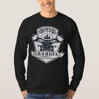 T-shirt Motocycliste Badge Grand-Père