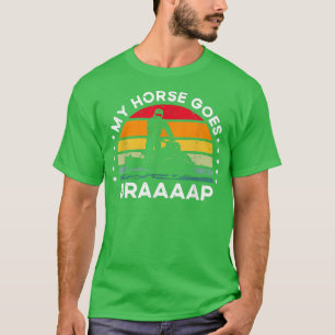 T-shirt Motoneige équitation Mon cheval va Braaap