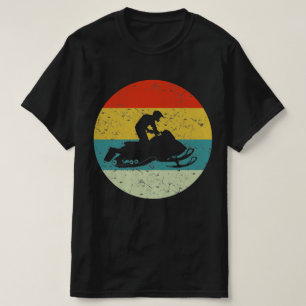 T-shirt motoneige rétro silhouette vintage Les années 70