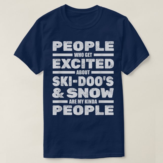 T-shirt Motoneige SkiDoo hiver Machine à neige Mobil (Design devant)