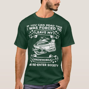 T-shirt Motoneige traîneau hiver neige MachineMotoneige