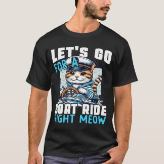 T-shirt Motor boats cat captain speed boat owner cats