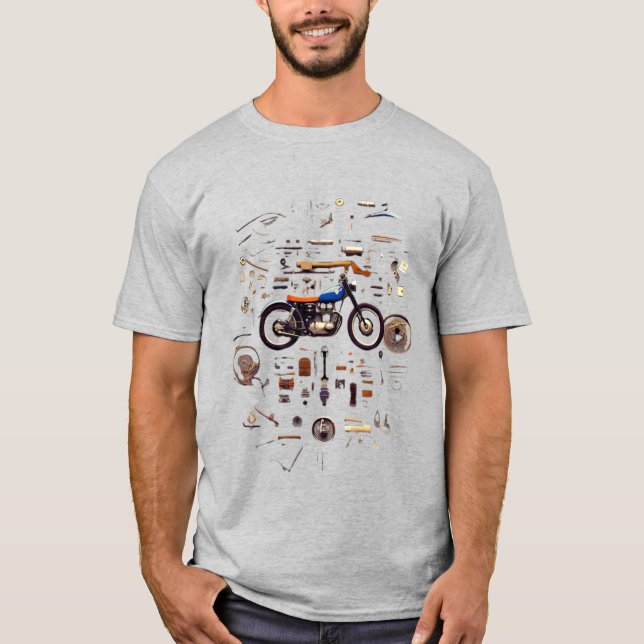 T-shirt Motorcycle Anatomy – The Art of Motion (Devant)