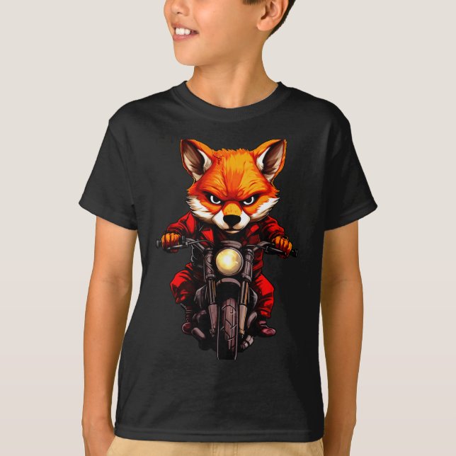 T-shirt Motorcycle Foxes  (Devant)
