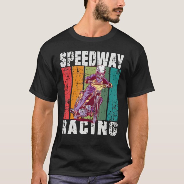 T-shirt Motorcycle Speedway Racing Flat Track (Devant)