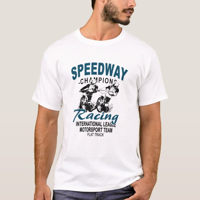 T-shirt Motorcycle Speedway Racing - Flat Track (Devant)