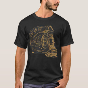 T-shirt Motorcycle tete de mort crane skull casque motard 