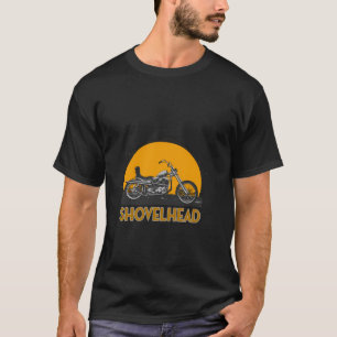 T-shirt Motorcyclette Bobber à tête haute de l'ancienne éc