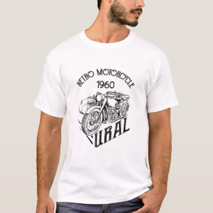 T-shirt Motorcyle rétro 1960 Ural Vintage Sidecar Motorbi
