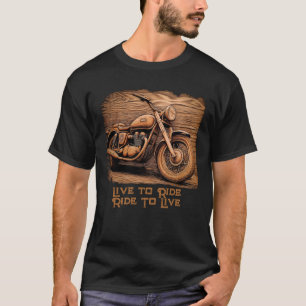 T-shirt Motorcyle Woodgrain