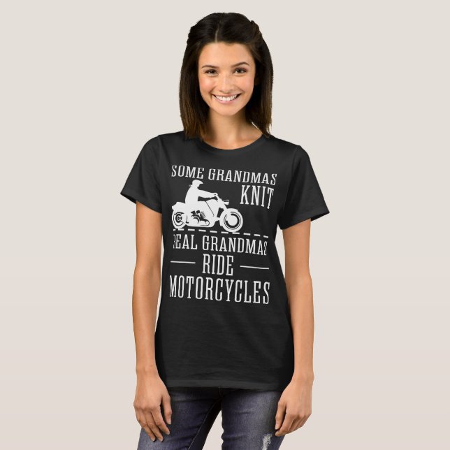 T-shirt Motos de tour de grand-mamans de Knit de quelques (Devant entier)