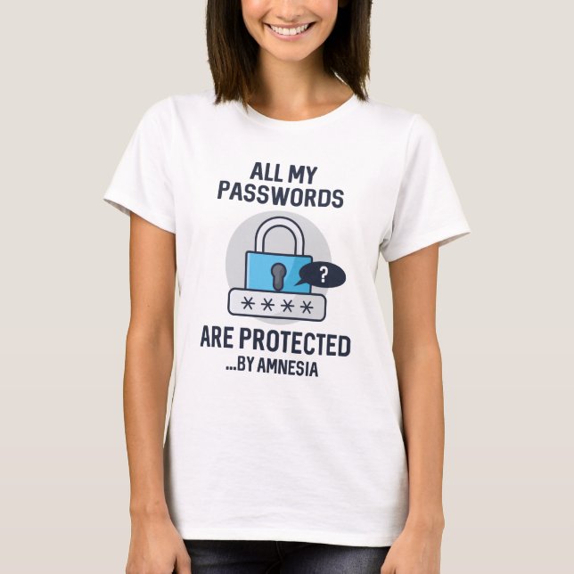T-shirt Mots de passe d'amnésie (Devant)